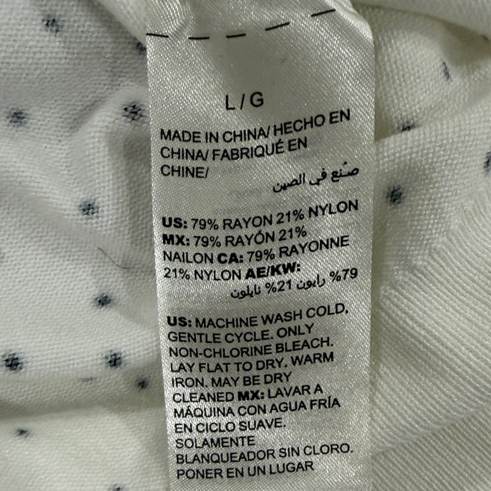 White House Black Market Ivory Cardigan with Black Dots Size large - Picture 7 of 8
